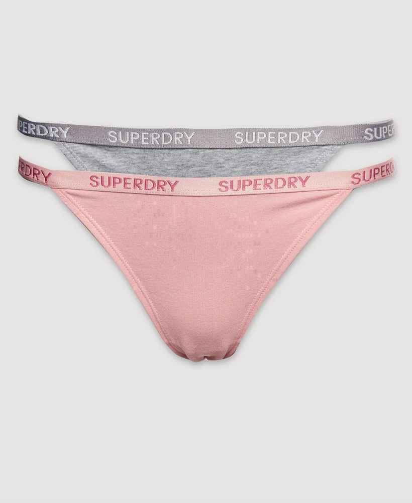 SUPERDRY Organic Cotton Harper Bikini Brief 2 Pack Black/white 3 SUPERDRY Organic Cotton Harper Bikini Brief 2 Pack Black/white - Image 3