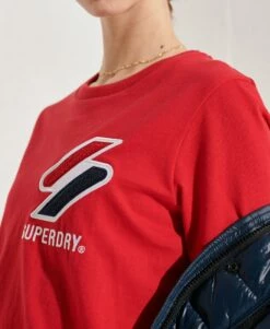 SUPERDRY Organic Cotton Sportstyle Chenille T-Shirt Royal -Sportswear Sales 2022 upload9223368955665877716