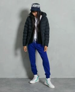 SUPERDRY Boston Microfibre Jacket Eclipse Navy