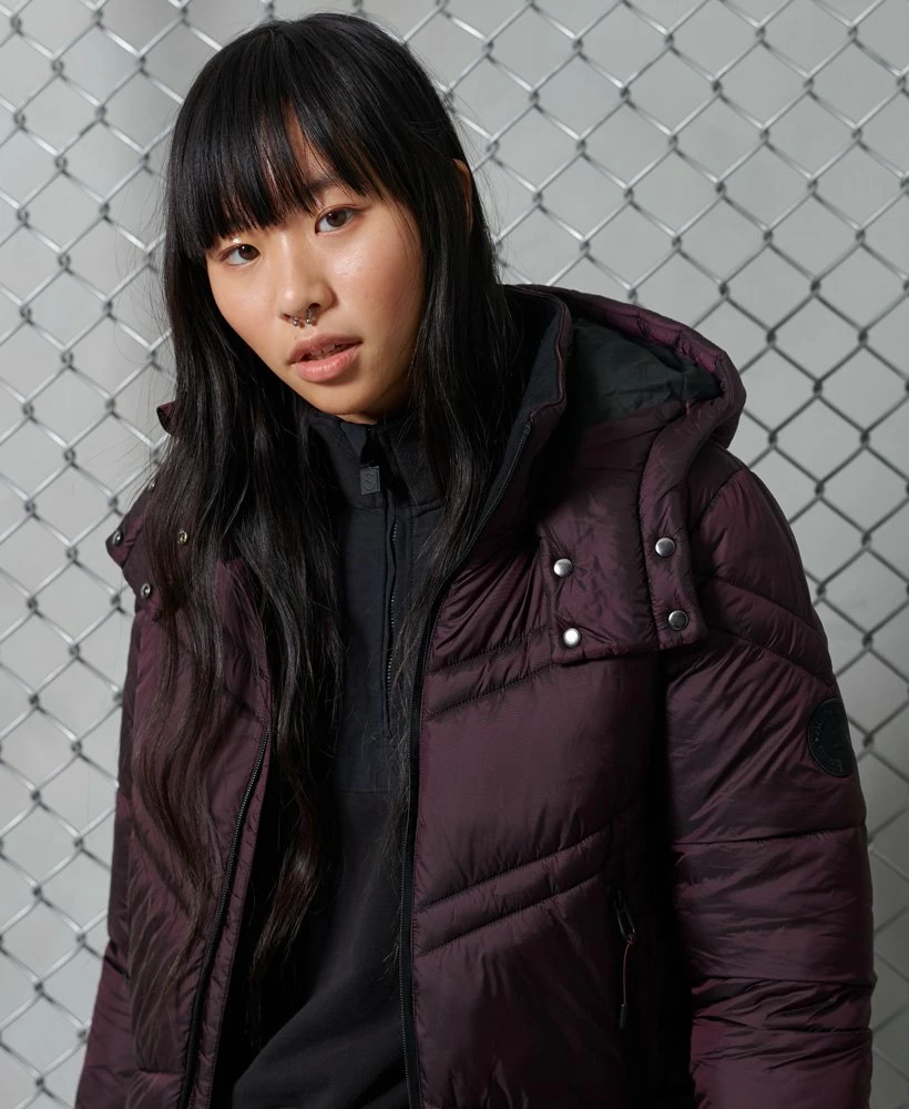 SUPERDRY Geo Luxe Quilt Jacket Purple 2 SUPERDRY Geo Luxe Quilt Jacket Purple - Image 2