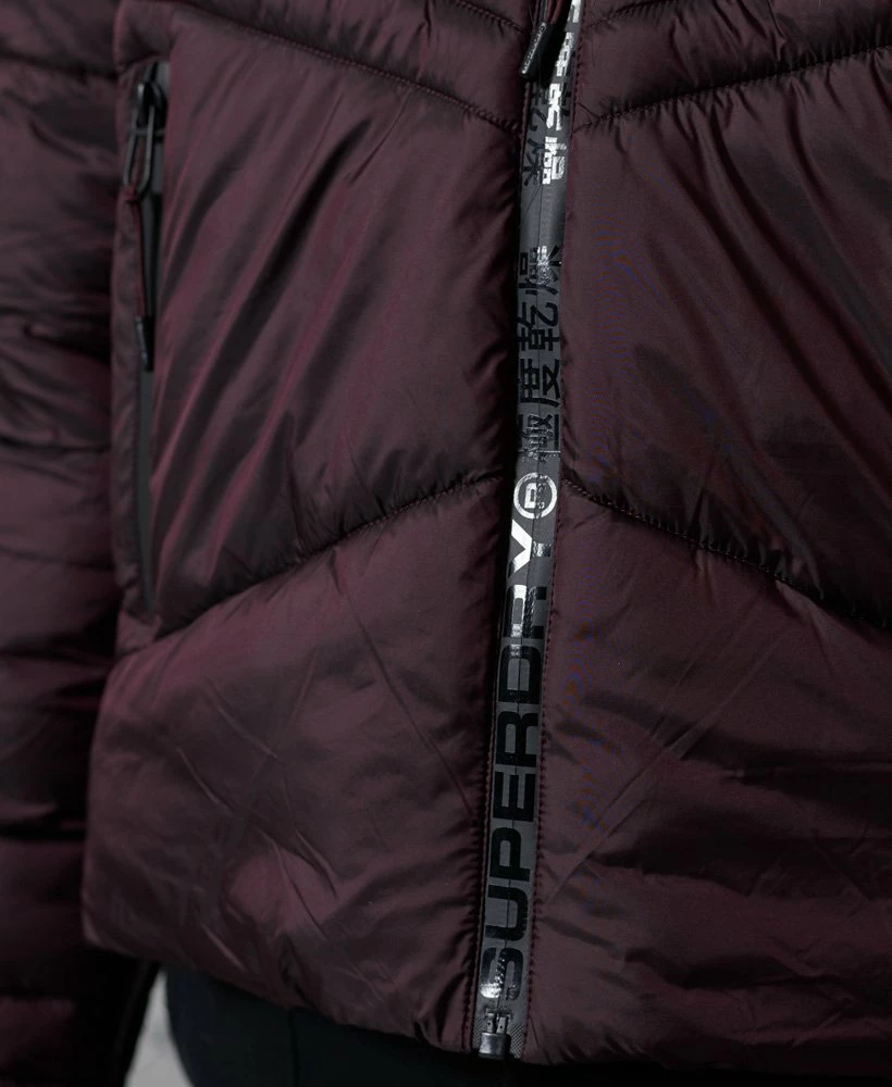 SUPERDRY Geo Luxe Quilt Jacket Purple 4 SUPERDRY Geo Luxe Quilt Jacket Purple - Image 4