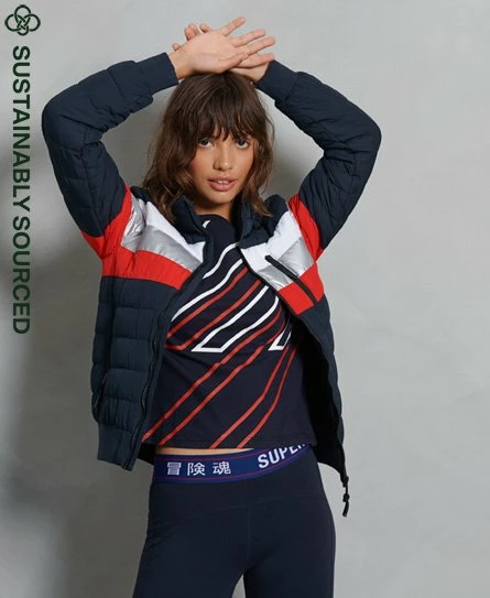 SUPERDRY Colourblock Fuji Bomber Jacket White 5 SUPERDRY Colourblock Fuji Bomber Jacket White - Image 5