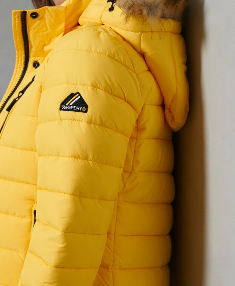 SUPERDRY Classic Faux Fur Fuji Jacket Eclipse Navy 4 SUPERDRY Classic Faux Fur Fuji Jacket Eclipse Navy - Image 4