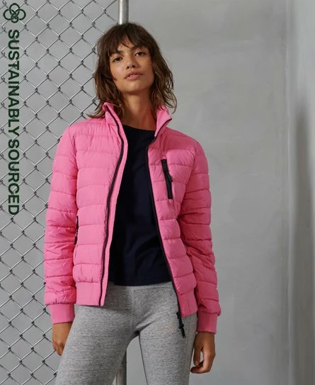 SUPERDRY Fuji Bomber Jacket Azalea Pink 6 SUPERDRY Fuji Bomber Jacket Azalea Pink - Image 6