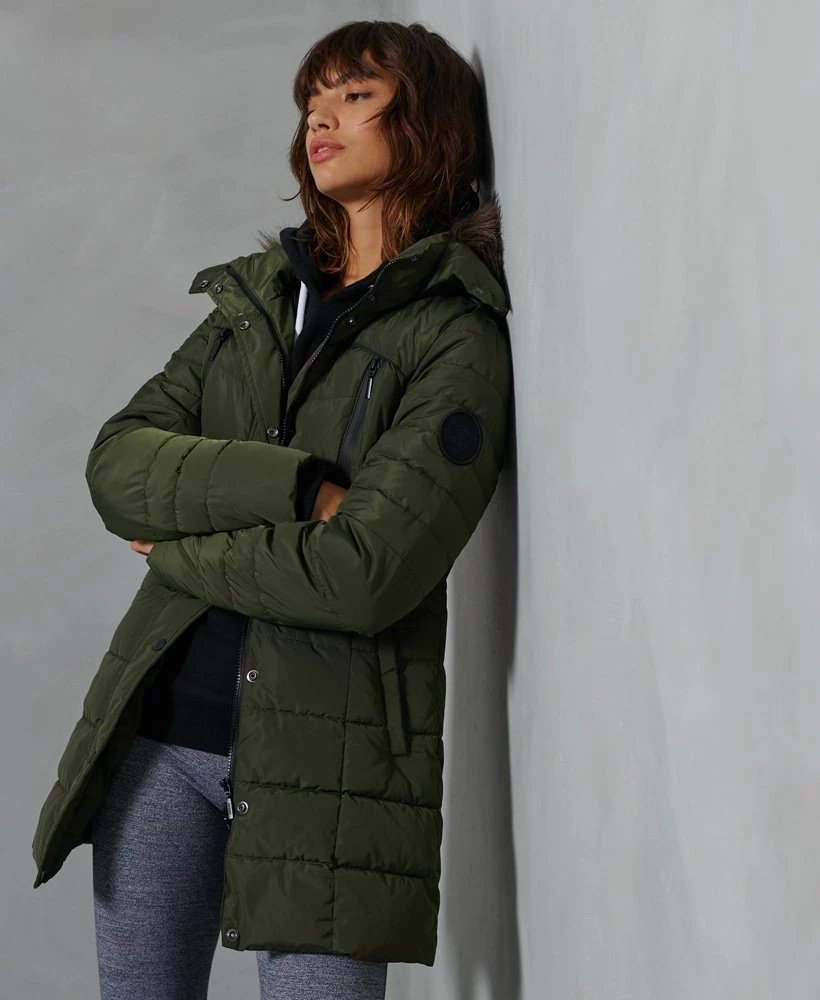 SUPERDRY Longline Glacier Parka Coat Eclipse Navy 2 SUPERDRY Longline Glacier Parka Coat Eclipse Navy - Image 2