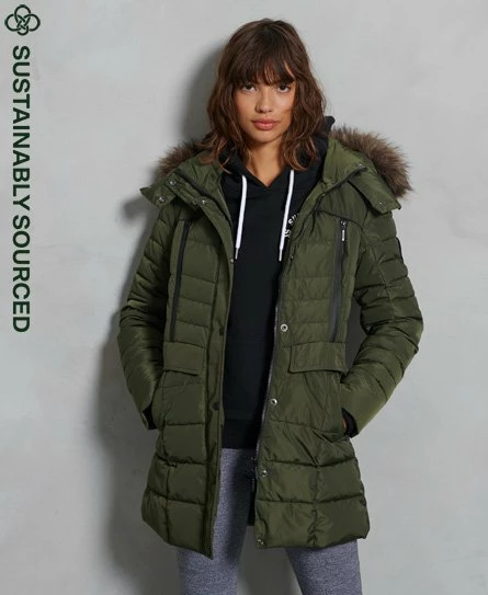SUPERDRY Longline Glacier Parka Coat Eclipse Navy 6 SUPERDRY Longline Glacier Parka Coat Eclipse Navy - Image 6