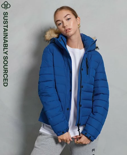 SUPERDRY Classic Faux Fur Fuji Jacket White 8 SUPERDRY Classic Faux Fur Fuji Jacket White - Image 8