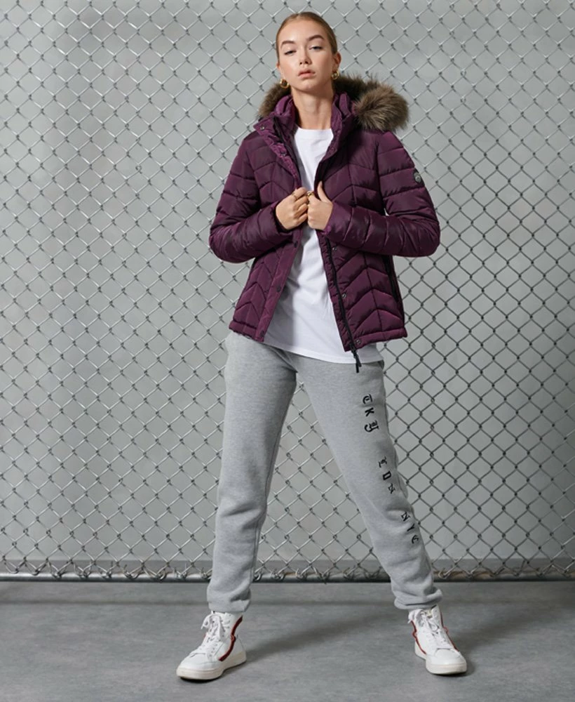 SUPERDRY Luxe Fuji Padded Jacket Potent Purple 1 SUPERDRY Luxe Fuji Padded Jacket Potent Purple