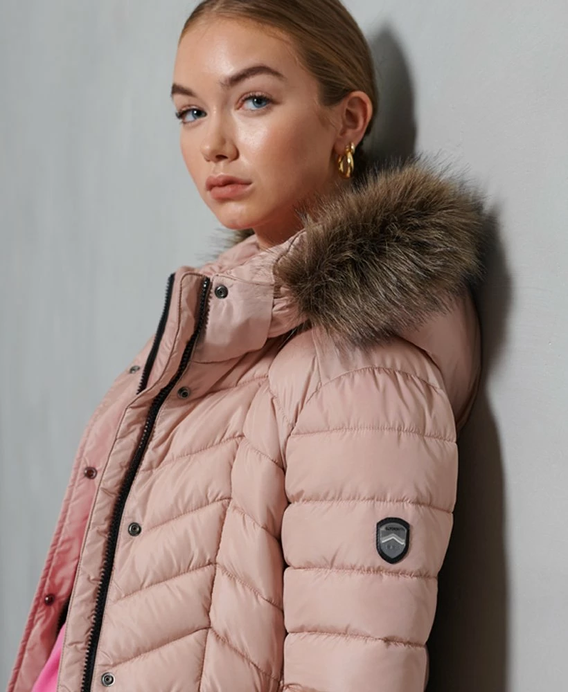 SUPERDRY Luxe Fuji Padded Jacket Potent Purple 2 SUPERDRY Luxe Fuji Padded Jacket Potent Purple - Image 2