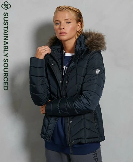 SUPERDRY Luxe Fuji Padded Jacket Potent Purple 8 SUPERDRY Luxe Fuji Padded Jacket Potent Purple - Image 8