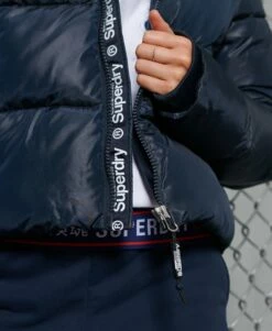 SUPERDRY Sport Puffer Borg Crop Jacket Eclipse Navy -Sportswear Sales 2022 upload9223368955665879344