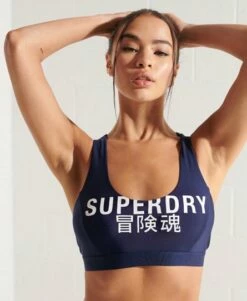 SUPERDRY Logo Crop Bikini Top Black -Sportswear Sales 2022 upload9223368955665893234
