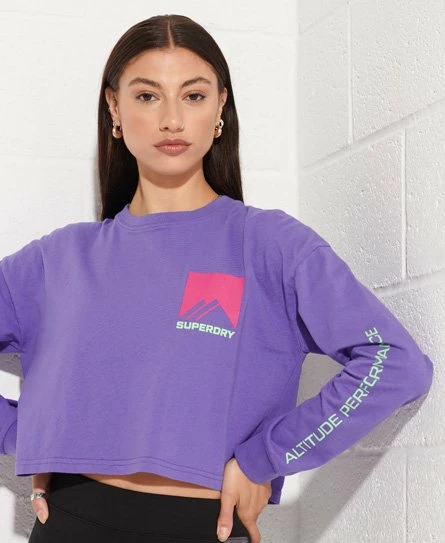 SUPERDRY Mountain Sport Energy Crop Top Purple Opulence 7 SUPERDRY Mountain Sport Energy Crop Top Purple Opulence - Image 7