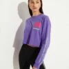 SUPERDRY Mountain Sport Energy Crop Top Purple Opulence