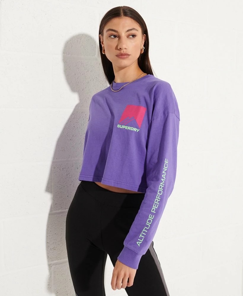 SUPERDRY Mountain Sport Energy Crop Top Purple Opulence 1 SUPERDRY Mountain Sport Energy Crop Top Purple Opulence