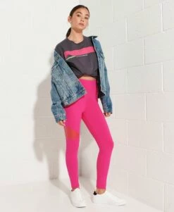 SUPERDRY Mountain High Waisted Leggings Eclipse Navy