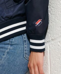 SUPERDRY Classic Varsity Baseball Jacket Montauk Blush -Sportswear Sales 2022 upload9223368955665912560