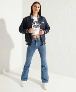 SUPERDRY Classic Varsity Baseball Jacket Montauk Blush