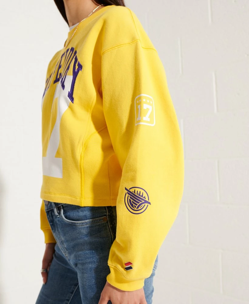 SUPERDRY Varsity Arch Batwing Crew Sweatshirt Black 7 SUPERDRY Varsity Arch Batwing Crew Sweatshirt Black - Image 7