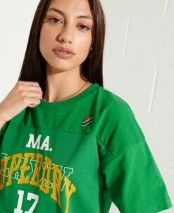 SUPERDRY Varsity Arch Boxy T-Shirt Oregon Green -Sportswear Sales 2022 upload9223368955665912652