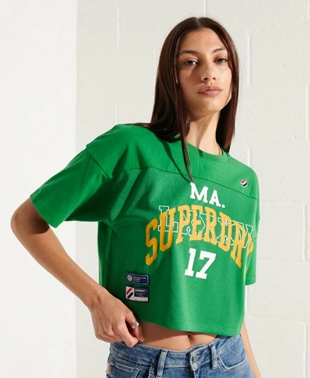 SUPERDRY Varsity Arch Boxy T-Shirt Oregon Green 7 SUPERDRY Varsity Arch Boxy T-Shirt Oregon Green - Image 7