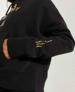 SUPERDRY Independent Logo Foil Crop Hoodie Black -Sportswear Sales 2022 upload9223368955665914156