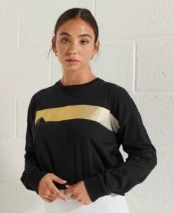 SUPERDRY Mountain Sport Graphic Crop Top Optic
