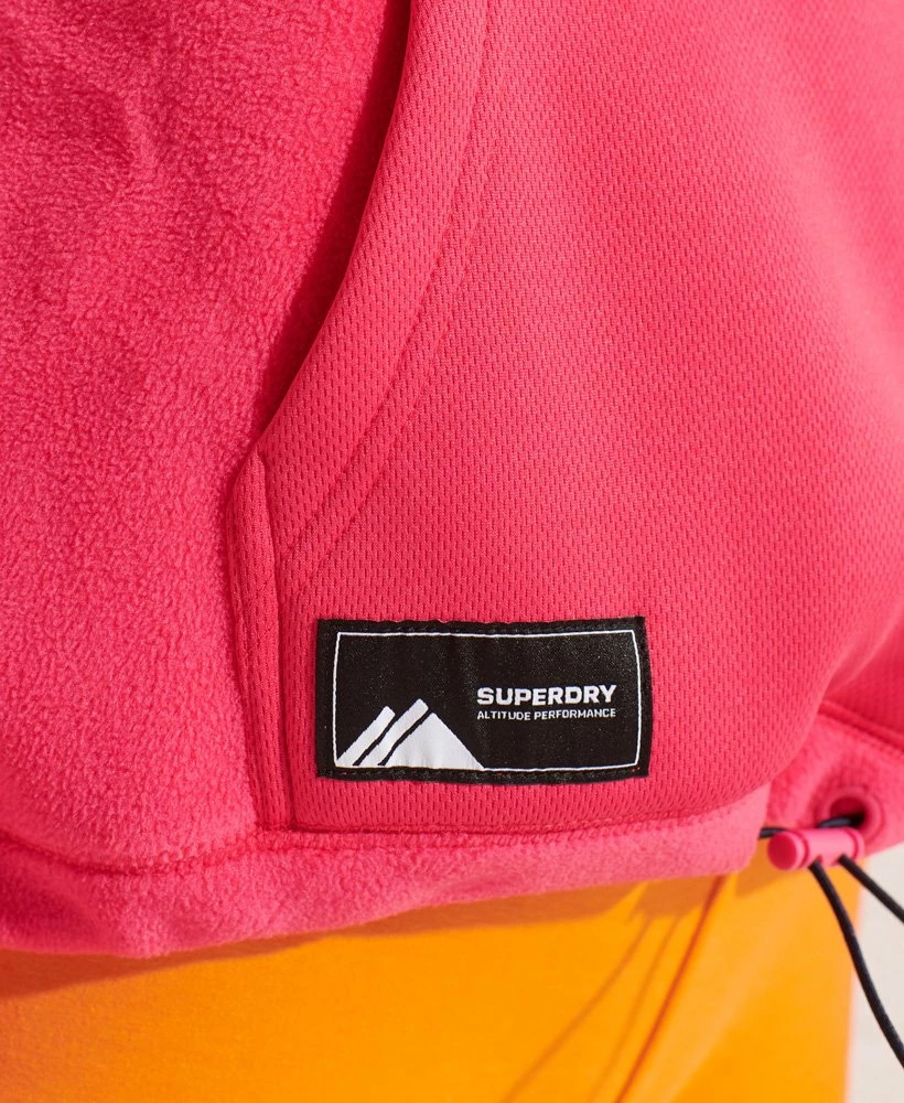 SUPERDRY Mountain Fleece Crop Hoodie Black 4 SUPERDRY Mountain Fleece Crop Hoodie Black - Image 4