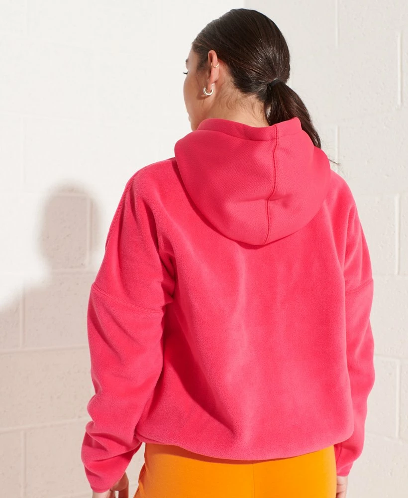 SUPERDRY Mountain Fleece Crop Hoodie Black 3 SUPERDRY Mountain Fleece Crop Hoodie Black - Image 3