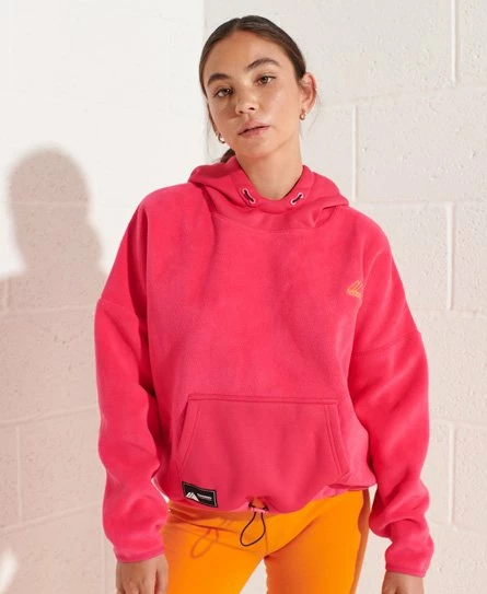 SUPERDRY Mountain Fleece Crop Hoodie Black 9 SUPERDRY Mountain Fleece Crop Hoodie Black - Image 9