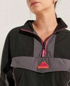 SUPERDRY Colourblock Track Overhead Jacket Black -Sportswear Sales 2022 upload9223368955665914203