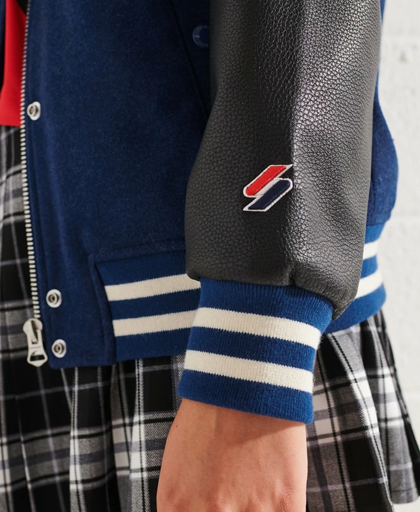 SUPERDRY Wool Varsity Baseball Jacket Navy/ecru 4 SUPERDRY Wool Varsity Baseball Jacket Navy/ecru - Image 4