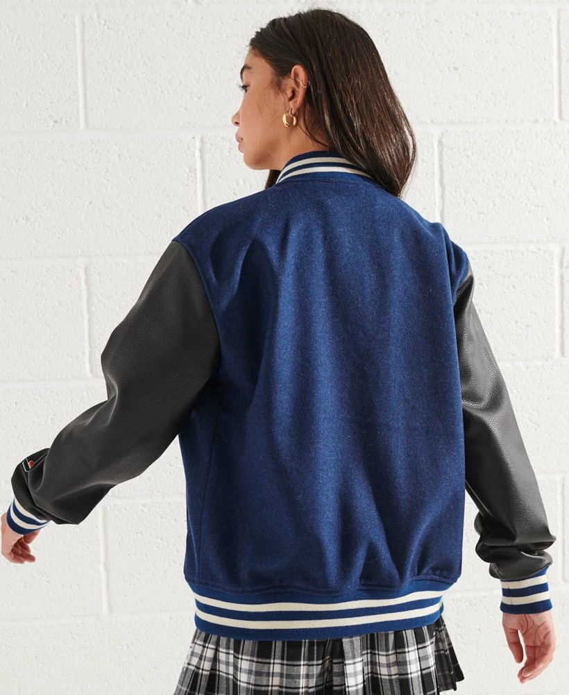 SUPERDRY Wool Varsity Baseball Jacket Navy/ecru 2 SUPERDRY Wool Varsity Baseball Jacket Navy/ecru - Image 2