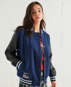 SUPERDRY Wool Varsity Baseball Jacket Navy/ecru 16 SUPERDRY Wool Varsity Baseball Jacket Navy/ecru -Sportswear Sales 2022 upload9223368955665914292 4