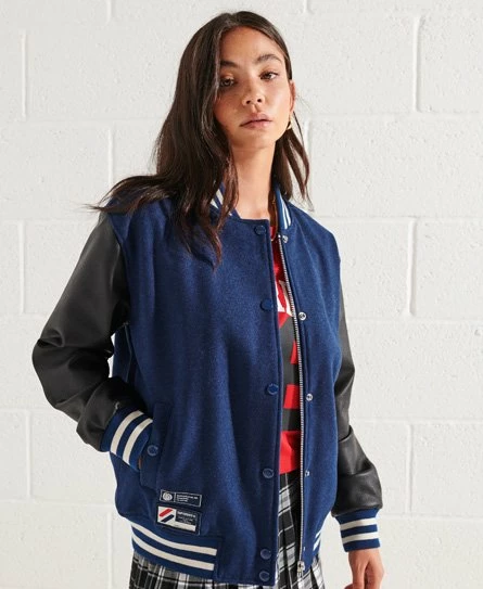 SUPERDRY Wool Varsity Baseball Jacket Navy/ecru 6 SUPERDRY Wool Varsity Baseball Jacket Navy/ecru - Image 6