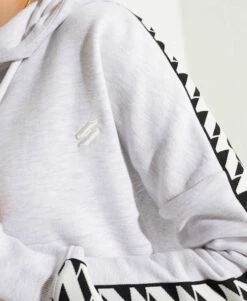 SUPERDRY Code Logo Tape Crop Hoodie Risk Red -Sportswear Sales 2022 upload9223368955665915383