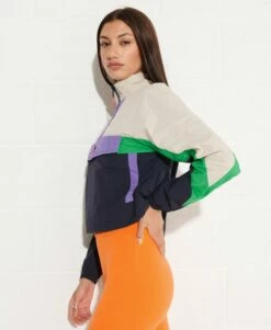 SUPERDRY Colourblock Track Overhead Jacket Optic -Sportswear Sales 2022 upload9223368955665915465