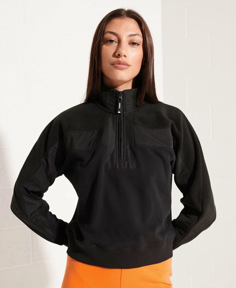 SUPERDRY Mountain Sport Dolman Henley Top Ice Marl/royal 2 SUPERDRY Mountain Sport Dolman Henley Top Ice Marl/royal - Image 2