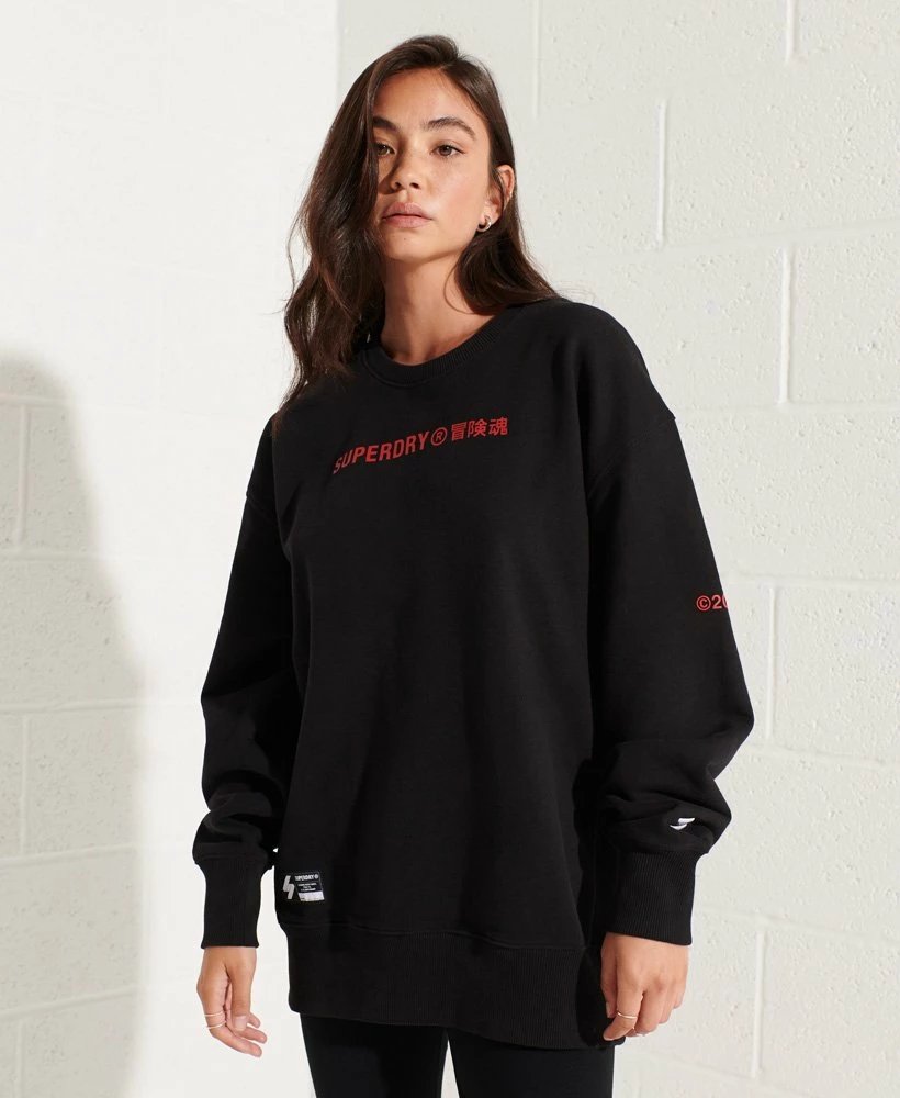 SUPERDRY Cooperate Logo Crew Sweatshirt Black 1 SUPERDRY Cooperate Logo Crew Sweatshirt Black