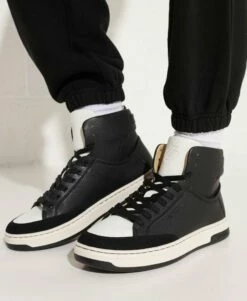 SUPERDRY Vegan Basket Sport High Top Trainers Denver Orange/blue