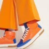 SUPERDRY Vegan Basket Sport High Top Trainers Denver Orange/blue