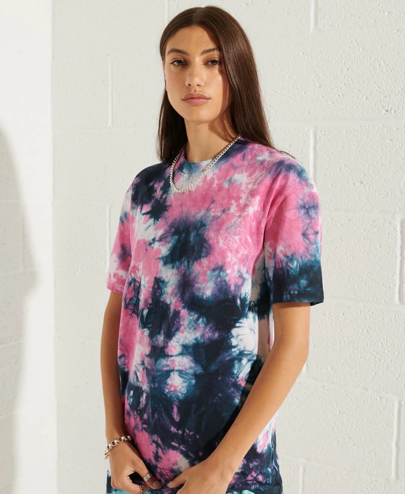 SUPERDRY Unisex Tie Dye T-Shirt Deep Navy/multi 2 SUPERDRY Unisex Tie Dye T-Shirt Deep Navy/multi - Image 2