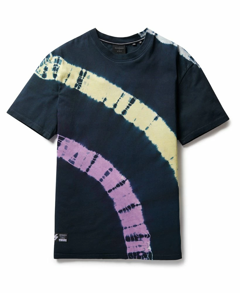 SUPERDRY Unisex Tie Dye T-Shirt Mid Blue/indigo 4 SUPERDRY Unisex Tie Dye T-Shirt Mid Blue/indigo - Image 4