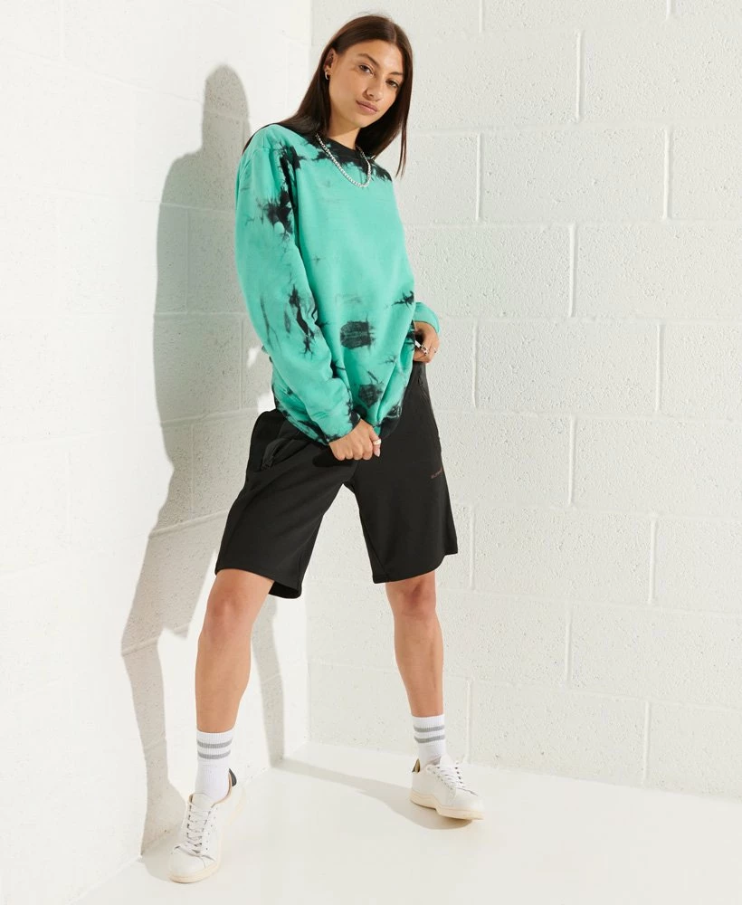 SUPERDRY Unisex Tie Dye Crew Sweatshirt Pool Green/black 2 SUPERDRY Unisex Tie Dye Crew Sweatshirt Pool Green/black - Image 2