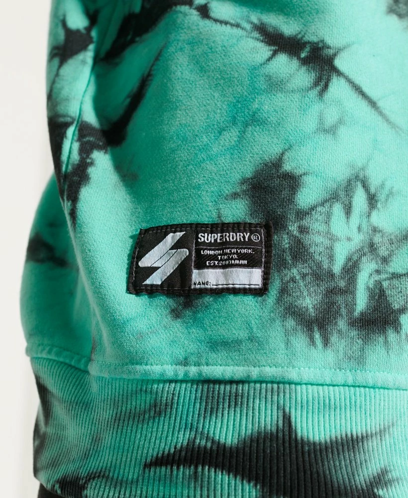 SUPERDRY Unisex Tie Dye Crew Sweatshirt Pool Green/black 3 SUPERDRY Unisex Tie Dye Crew Sweatshirt Pool Green/black - Image 3