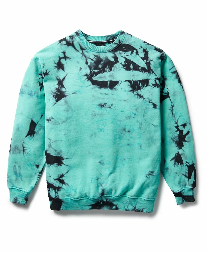 SUPERDRY Unisex Tie Dye Crew Sweatshirt Pool Green/black 4 SUPERDRY Unisex Tie Dye Crew Sweatshirt Pool Green/black - Image 4