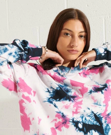 SUPERDRY Unisex Tie Dye Crew Sweatshirt Pool Green/black 8 SUPERDRY Unisex Tie Dye Crew Sweatshirt Pool Green/black - Image 8