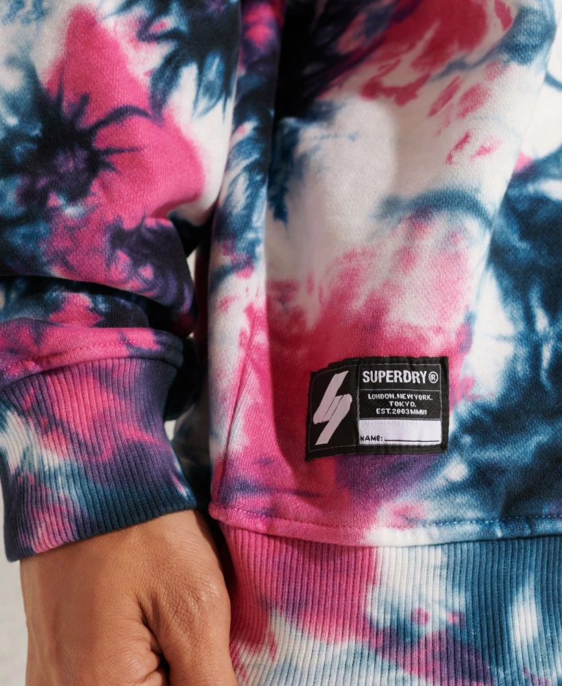 SUPERDRY Unisex Tie Dye Crew Sweatshirt Pool Green/black 3 SUPERDRY Unisex Tie Dye Crew Sweatshirt Pool Green/black - Image 3