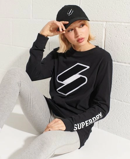 Superdry Code Logo Chenille Long Sleeve Top Montauk Blush 8 Superdry Code Logo Chenille Long Sleeve Top Montauk Blush - Image 8
