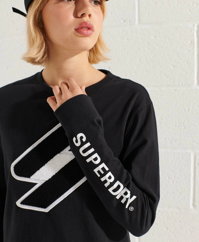 Superdry Code Logo Chenille Long Sleeve Top Montauk Blush 6 Superdry Code Logo Chenille Long Sleeve Top Montauk Blush - Image 6